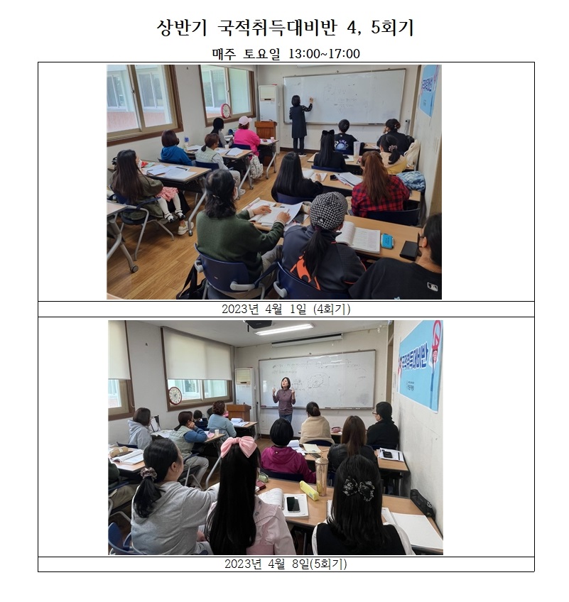 상반기국적취득대비반 4,5회기