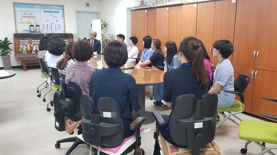서산시복지재단 제4대 임태성 이사장님 센터 방문 격려