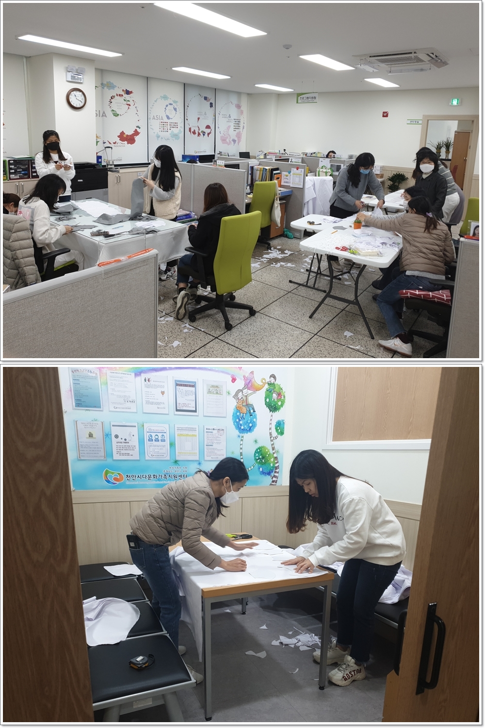 수제 면마스크 400매 기부