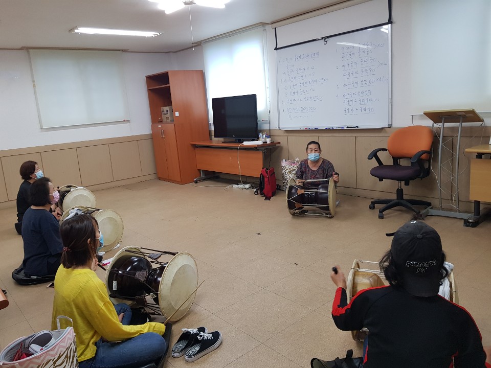 풍물동아리 수업 진행 8월 2일 (3회)