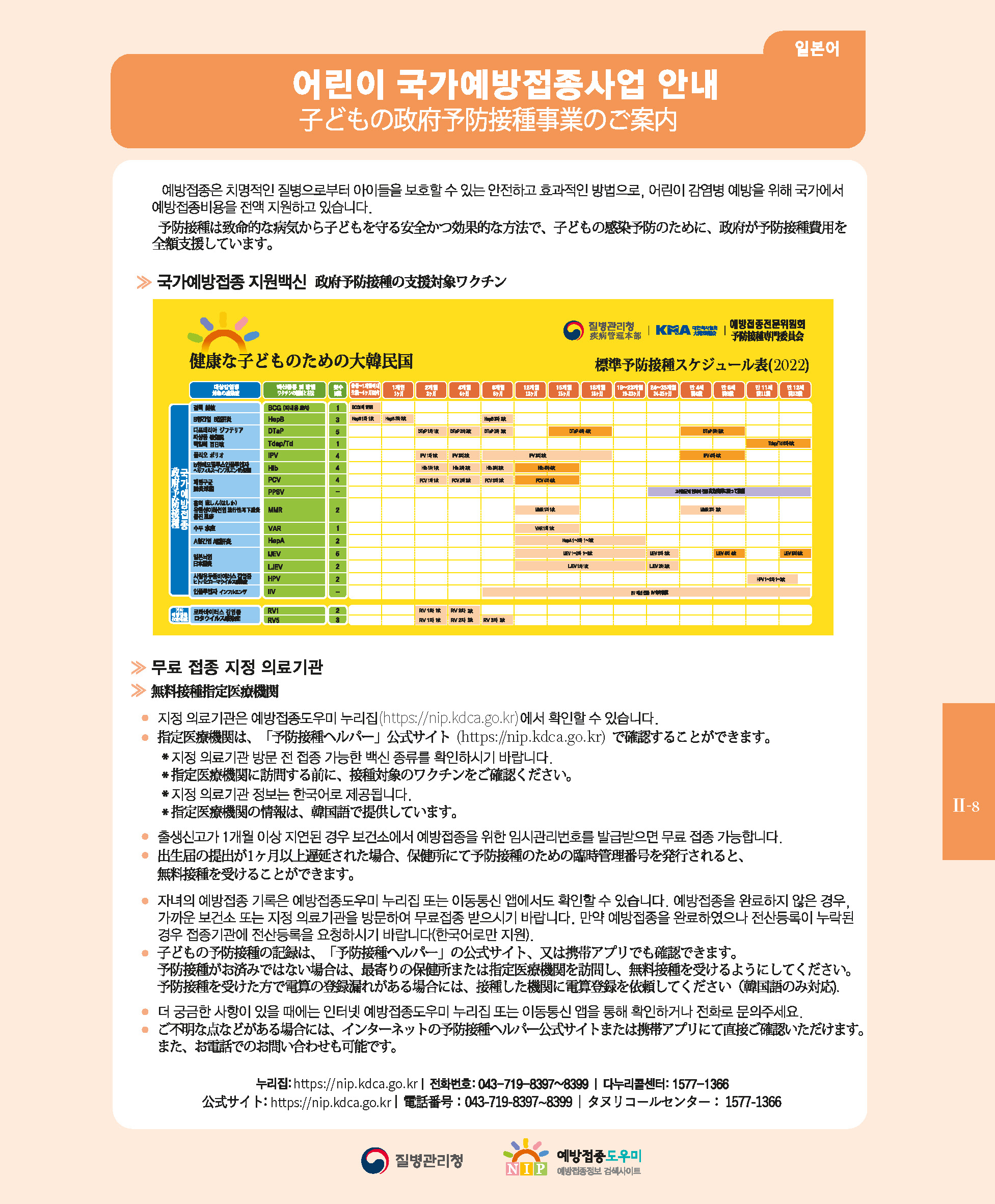 안내) 2022년 국가예방접종 다국어 안내문