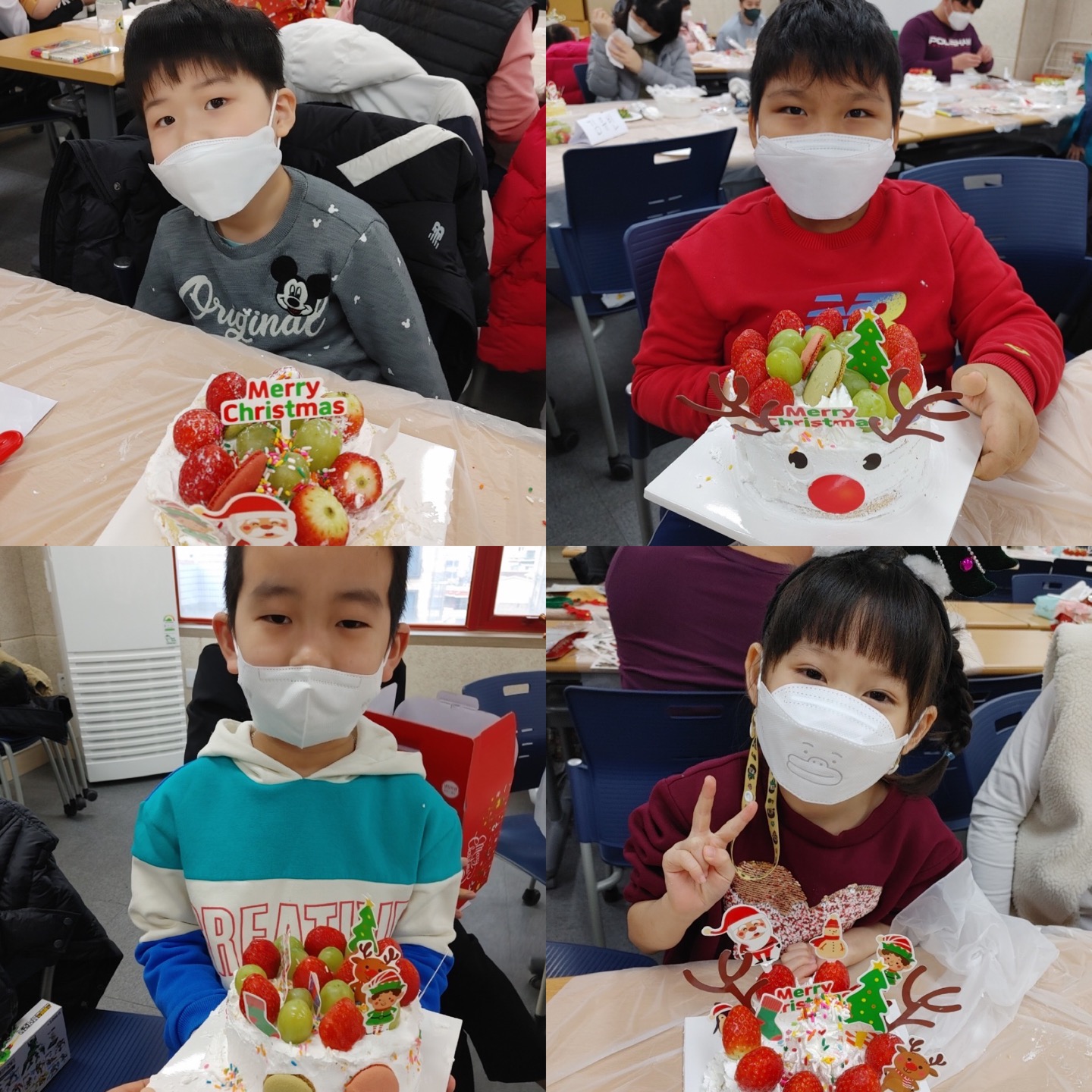 언어발달지원사업 3회차 부모교육(크리스마스 카드 작성 & 크리스마스 케이크 만들기 활동)