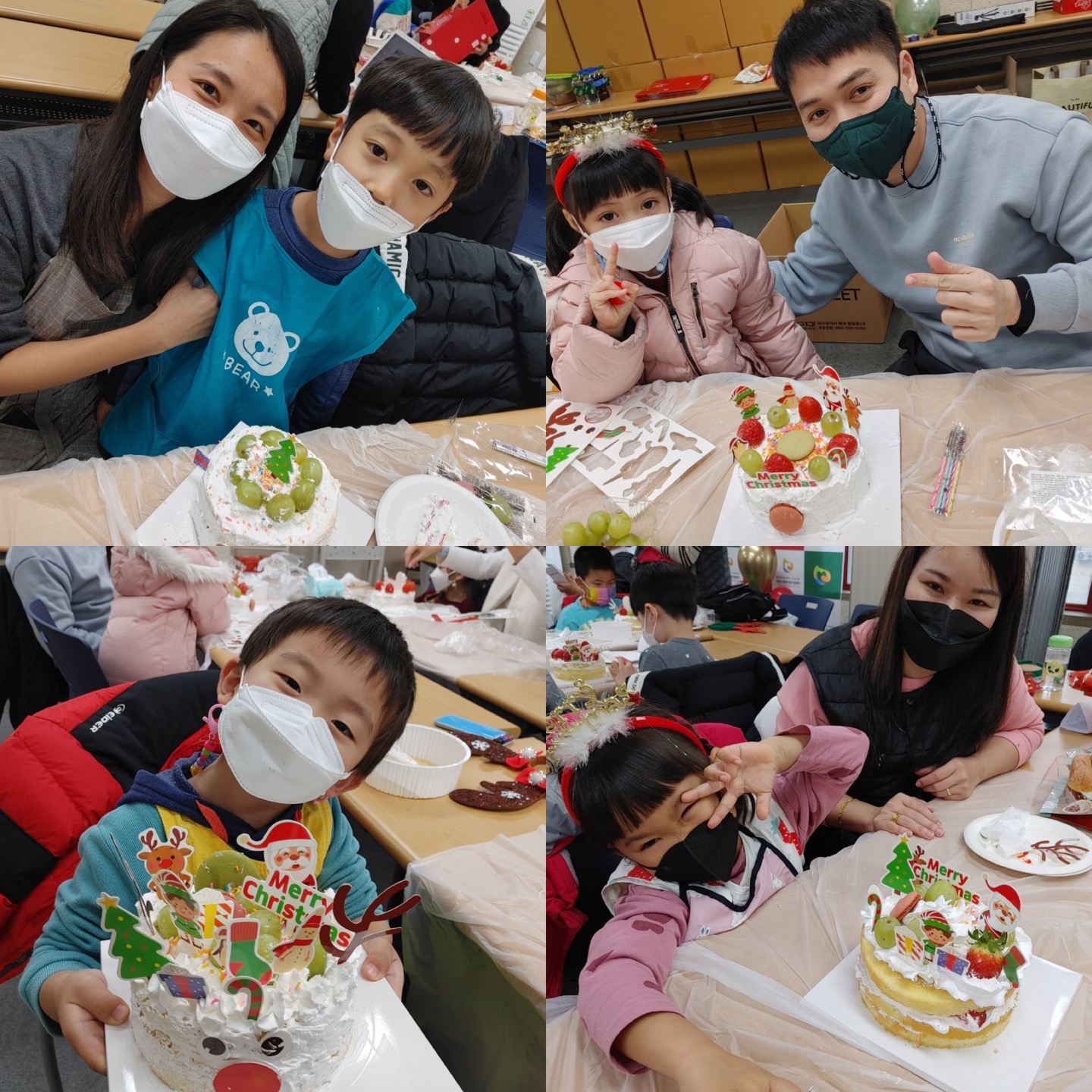 언어발달지원사업 3회차 부모교육(크리스마스 카드 작성 & 크리스마스 케이크 만들기 활동)
