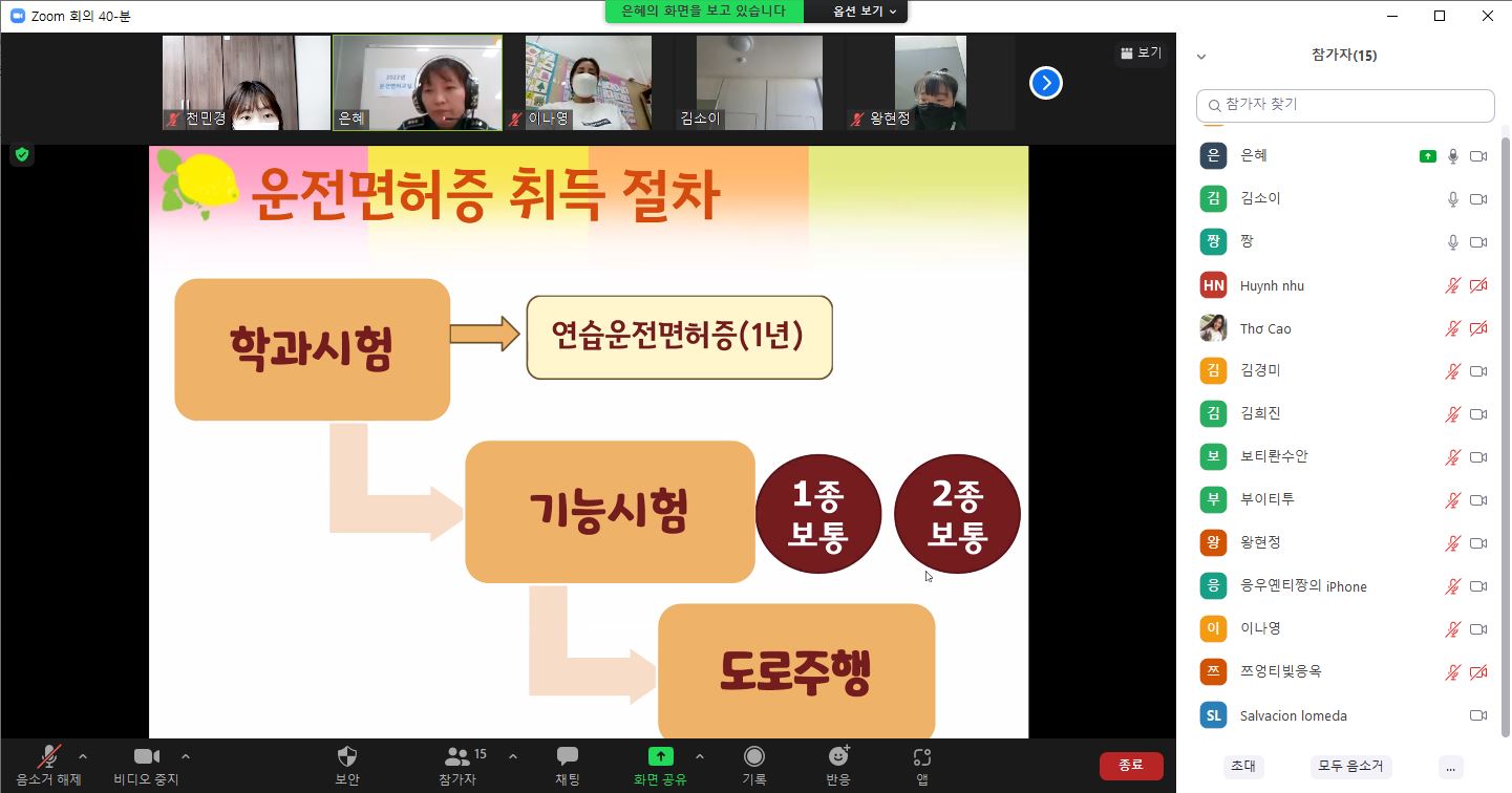 동부경찰서 외사계와 함께하는 운전면허 필기시험 대비반