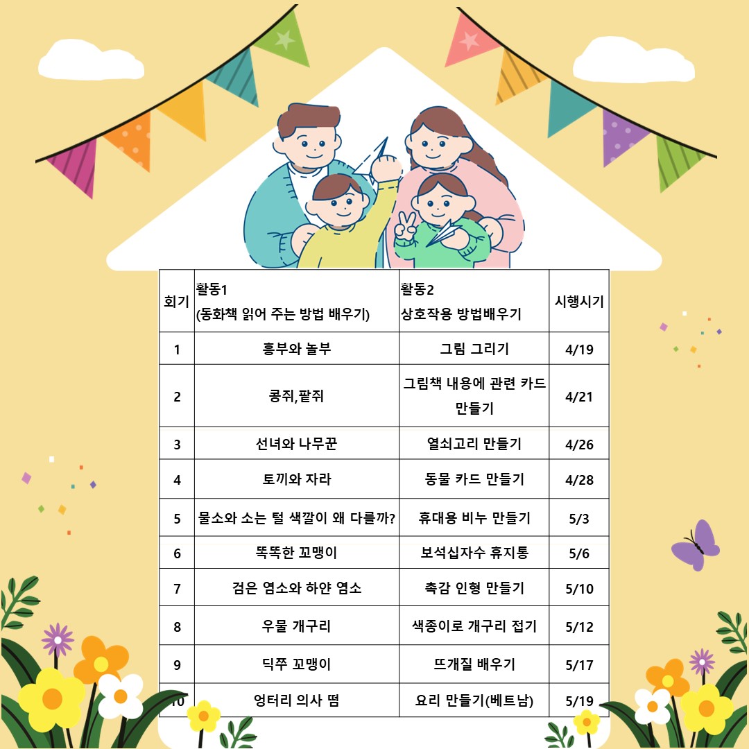 이중언어환경조성사업 (부모-자녀 상호작용) 회원모집