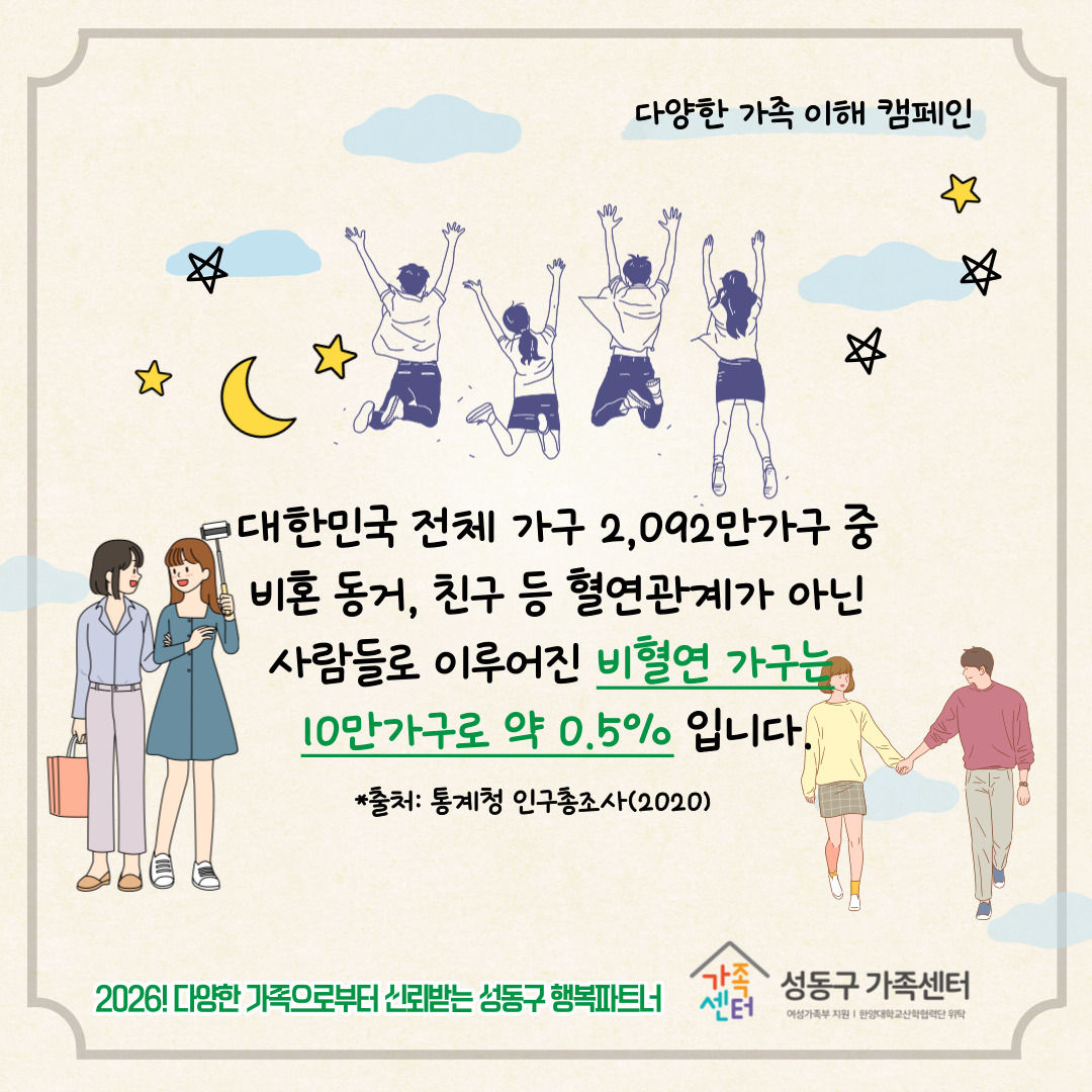 [다양한 가족 이해 캠페인 - 성동가족찾기] '가족'이라는 단어를 보면 어떤 모습이 생각나나요?