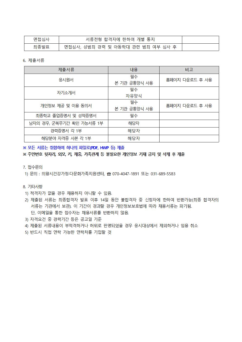 2022년 육아나눔터 활동지원가 채용 공고(시간제)