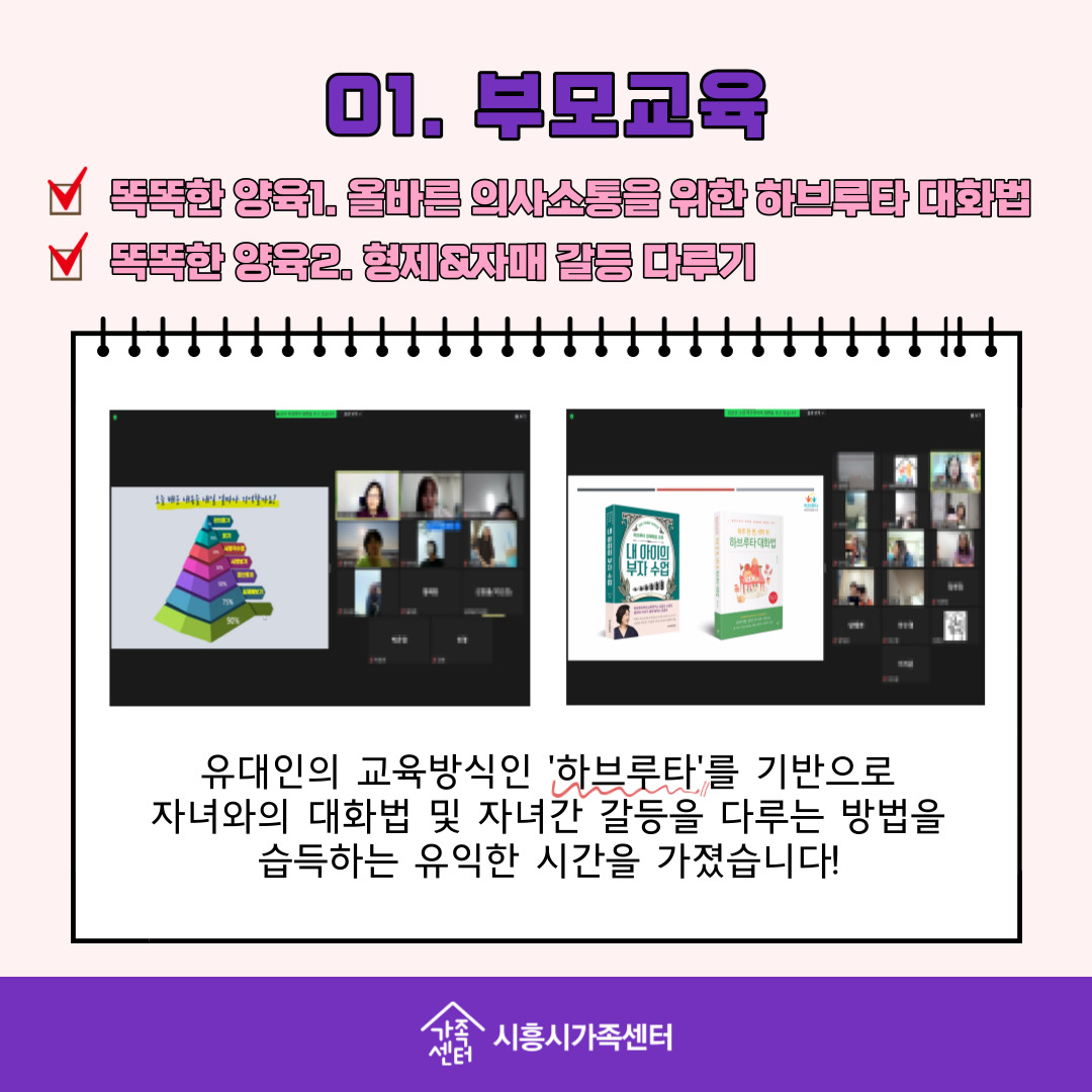 학령기 자녀와 함께하는 가족관계향상 프로그램 진행 후기