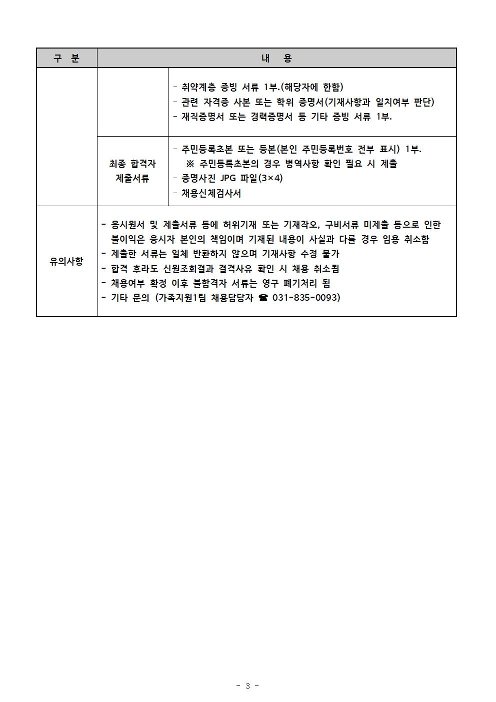 2022년 연천군건강가정·다문화가족지원센터 직원 채용 공고