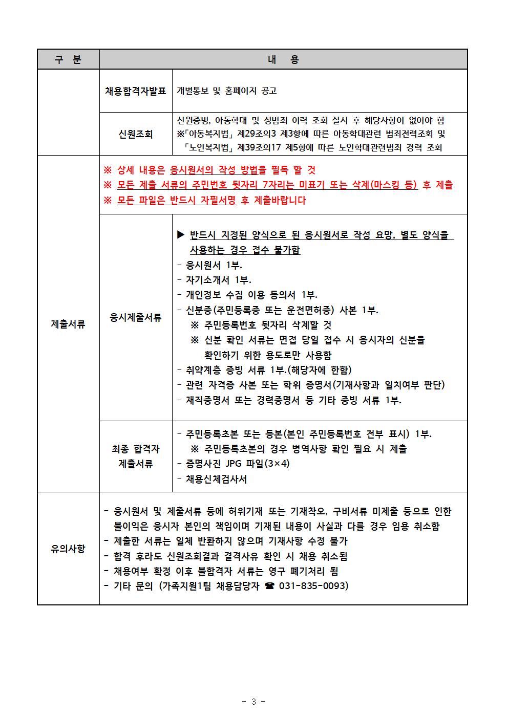 2022년 연천군건강가정·다문화가족지원센터 직원채용공고