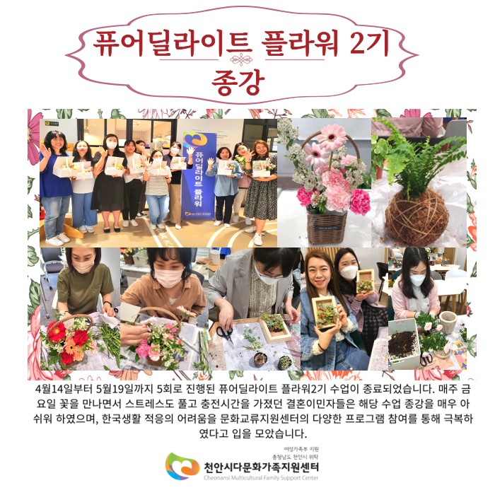 [문화교류]퓨어딜라이트 플라워 2기 종강