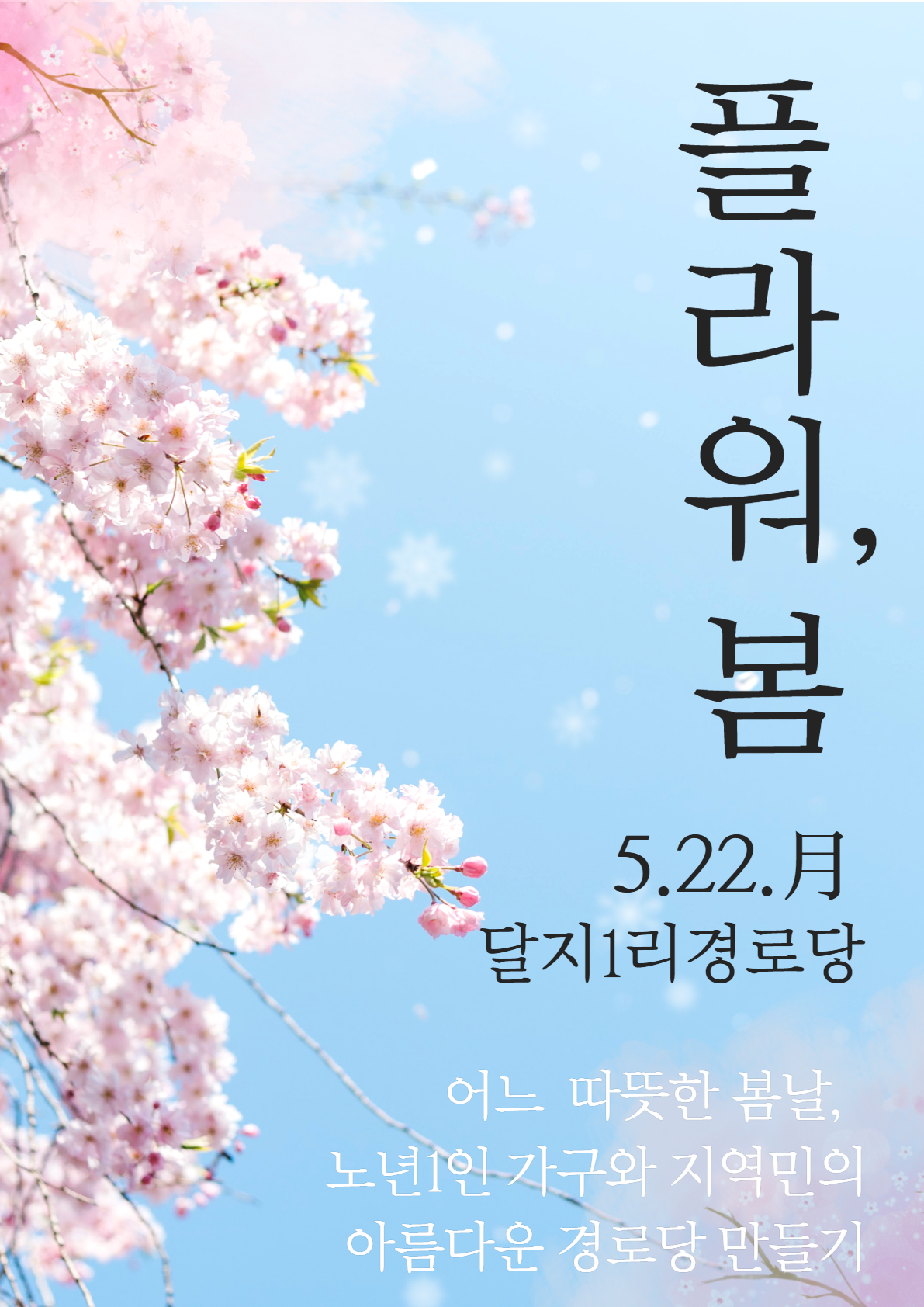 [혼자살롱] 노년1인가구 '플라워, 봄'